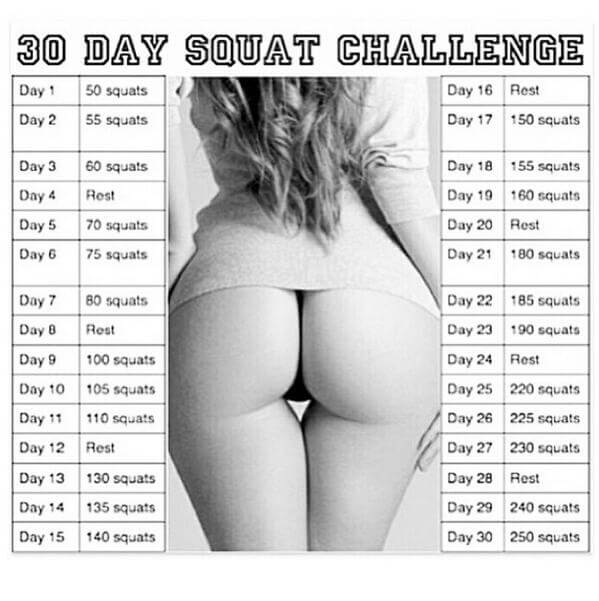 100 squats a day results before and after