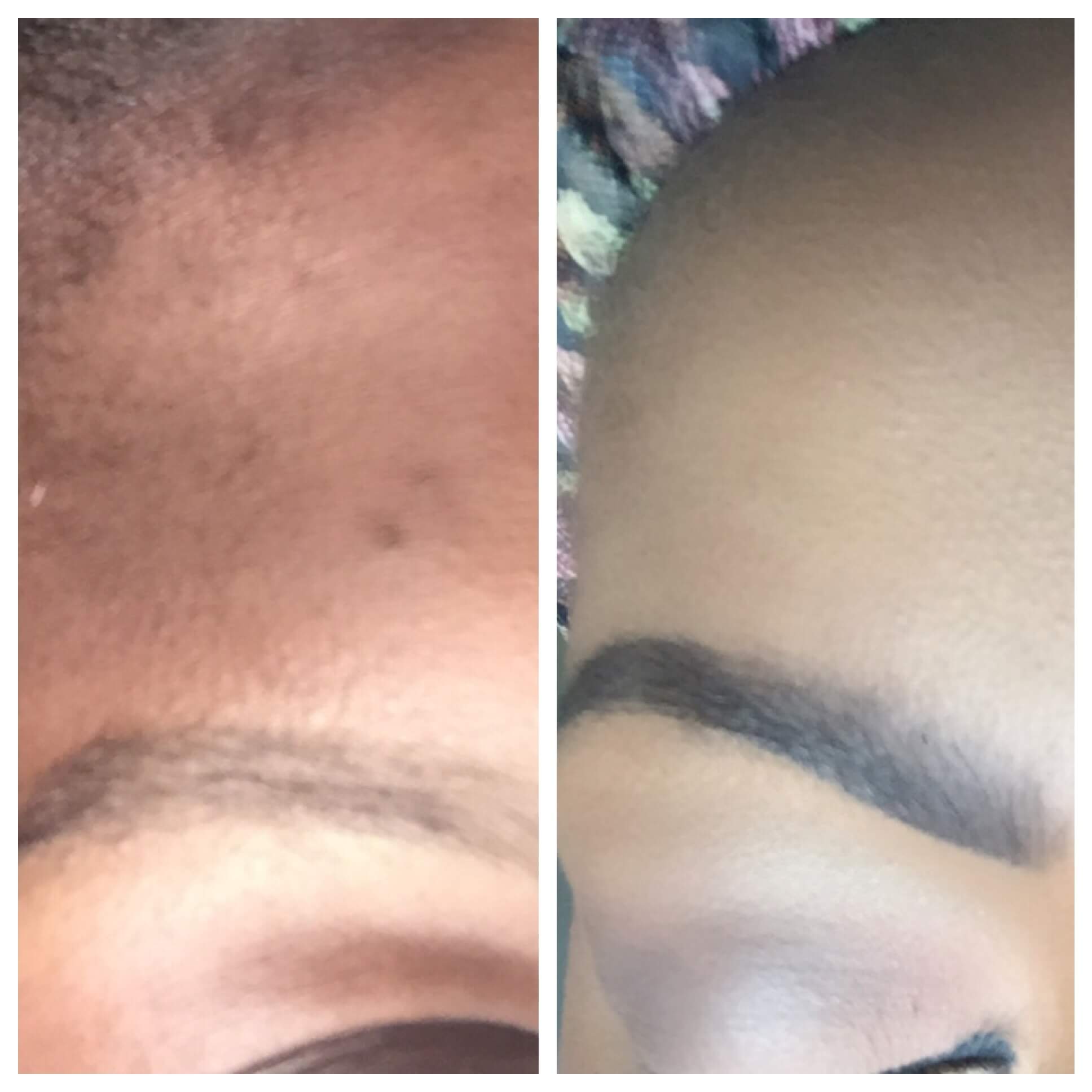 Before and After of using Ka Brow Gel