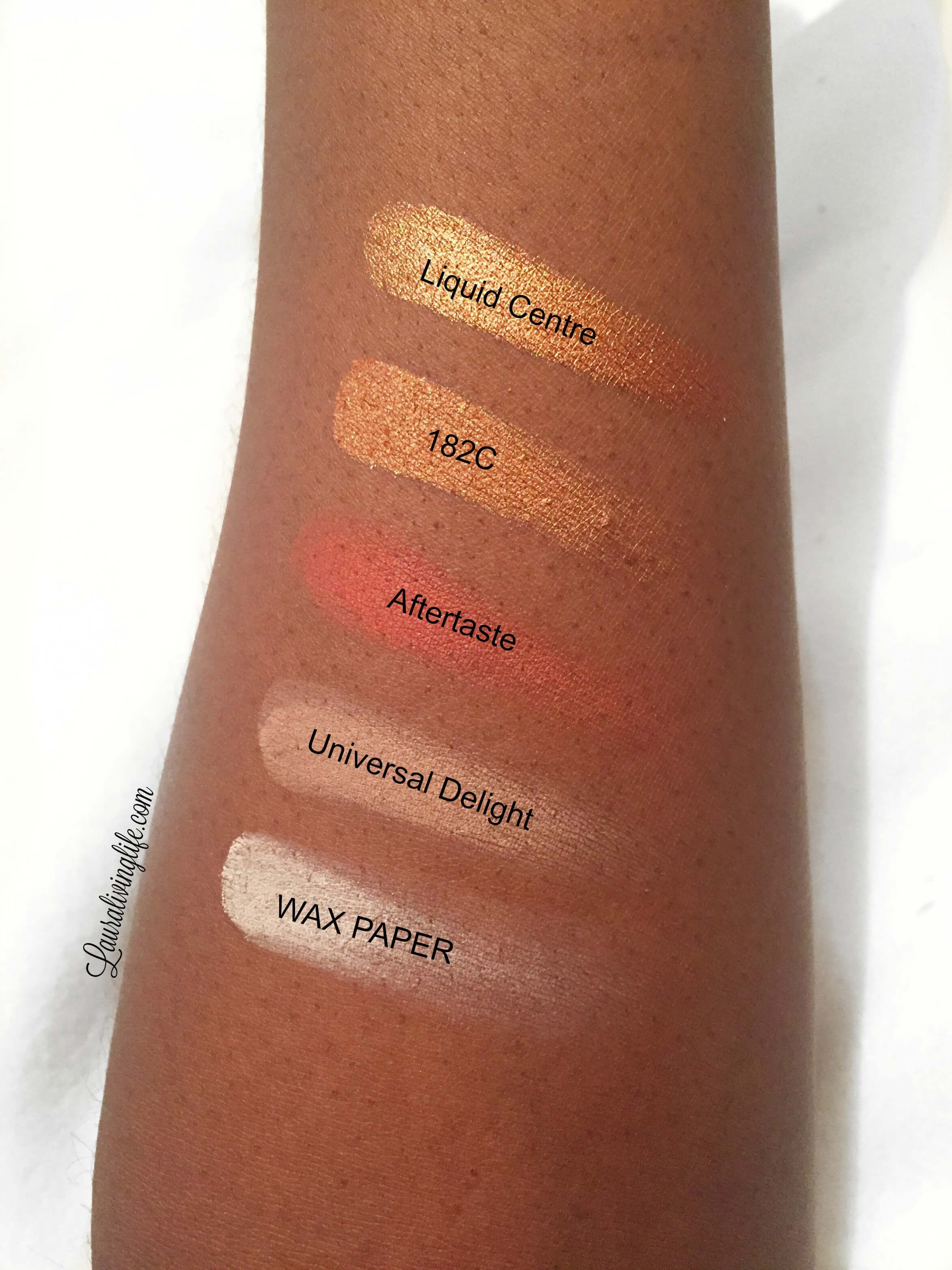 Zoeva caramel melange eyeshadow palette hand swatch-lauralivinglife.com