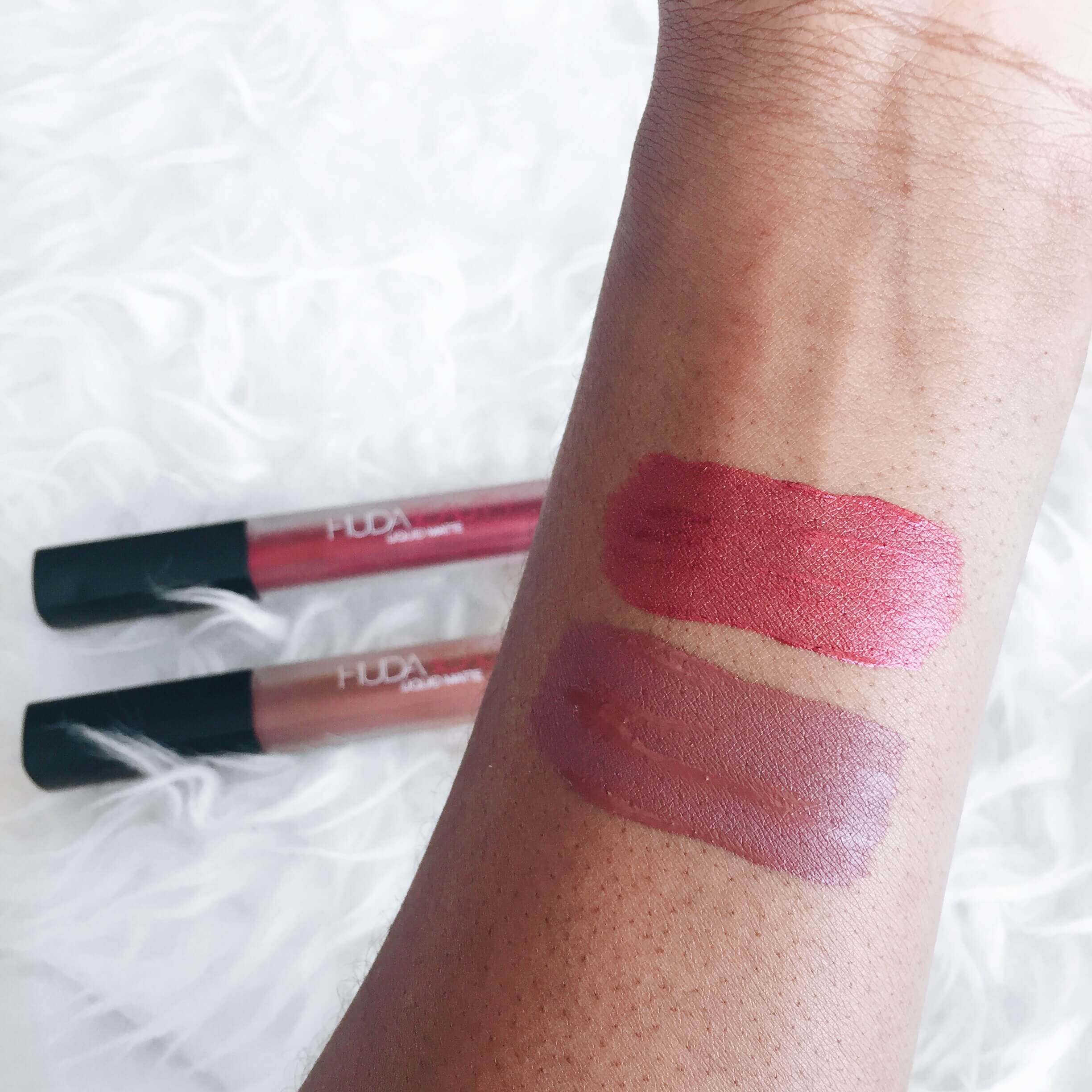 huda beauty liquid lipsticks review and swatches