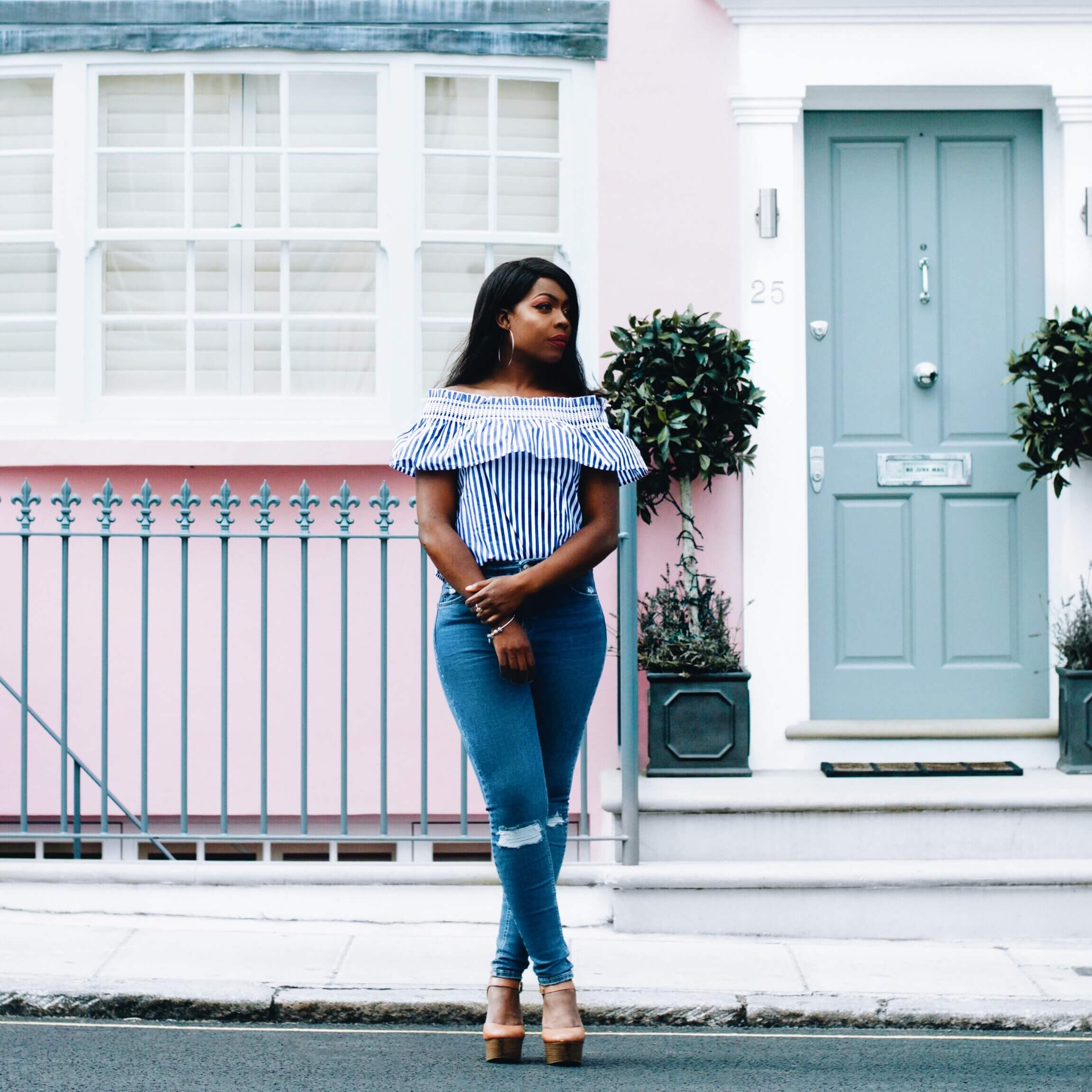 stripe tops to wear with ripped jeans